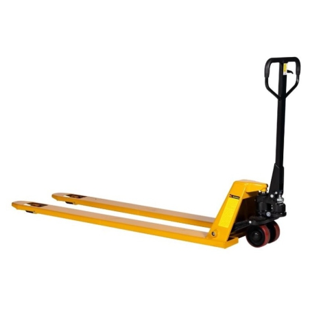 Vista general de la Transpaleta manual rebajada 52mm horquillas 1800mm 1500kg Vista general de la Transpaleta manual rebajada 52mm horquillas 1800mm 1500kg