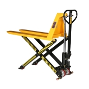 Vista general de la transpaleta elevadora manual 1000 kg posición alta