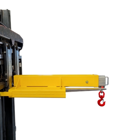 Vista lateral del Brazo de grúa para carretilla elevadora fijo 4,5 T plegado Vista lateral del Brazo de grúa para carretilla elevadora fijo 4,5 T plegado