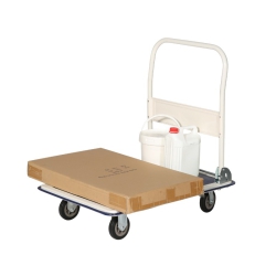 Vista desde 3/4 del Carro plataforma plegable 250 kg con cargas