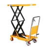 Mesa elevadora manual móvil Doble tijera - 350 kg