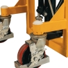 Zoom en una rueda directriz de la Transpaleta tijera manual 1000 kg