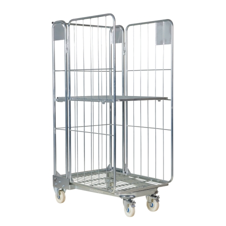 Vista general del roll container 3 lados 900 mm ruedas de nylon Vista general del roll container 3 lados 900 mm ruedas de nylon
