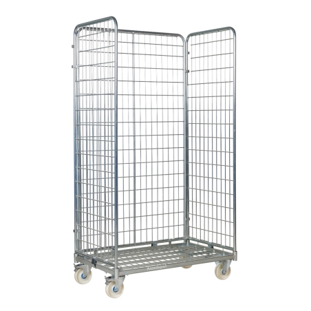 Vista general del roll container 3 lados 1000 mm ruedas de nylon Vista general del roll container 3 lados 1000 mm ruedas de nylon