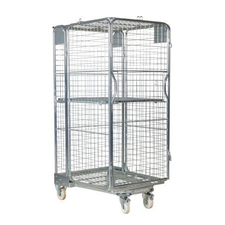 Vista general del roll container 4 lados altura 1700mm ruedas de nylon Vista general del roll container 4 lados altura 1700mm ruedas de nylon