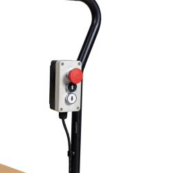 Zoom en la caja de control de la mesa elevadora móvil eléctrica 500kg
