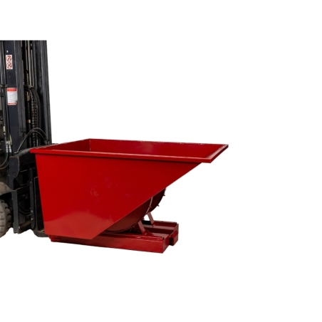 Vista general del contenedor autobasculante rojo 300 litros Vista general del contenedor autobasculante rojo 300 litros