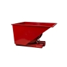 Vista 3/4 del contenedor autobasculante rojo 300 litros