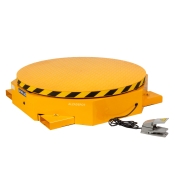 Vista de 3/4 de la mesa giratoria envolvedora 1000kg 220V