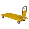 Mesa elevadora manual 500 kg - vista delantera de 3/4 - Plataforma baja 1600x810 mm