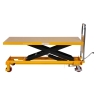Mesa elevadora manual 500 kg - vista de perfil - Plataforma medio-alta 1600x810 mm