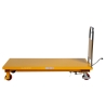 Mesa elevadora manual 500 kg - vista de perfil - Plataforma baja 1600x810 mm