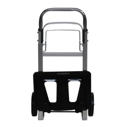 Carretilla de mano plegable de aluminio 90kg - plegada vista frontal - pala plegada