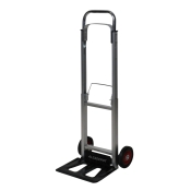 Carretilla de mano plegable de aluminio 90kg - vista delantera de 3/4 desplegada