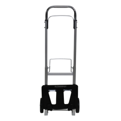 Carretilla de mano plegable de aluminio 90kg - vista frontal desplegada con pala plegada