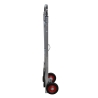 Carretilla de mano plegable de aluminio 90kg - desplegada vista de perfil con pala plegada