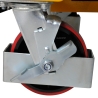 Mesa elevadora manual 1500kg - zoom en la rueda giratoria con freno