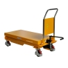 Vista trasera de 3/4 de la mesa elevadora 1500kg - plataforma baja