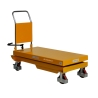 Vista trasera de 3/4 de la mesa elevadora 1500kg - plataforma baja