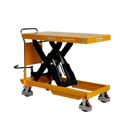 Vista trasera de 3/4 de la mesa elevadora 1500kg - plataforma alta