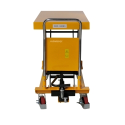Vista frontal de la mesa elevadora 1500kg - plataforma alta