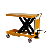 Vista delantera  de 3/4 de la mesa elevadora 1500kg - plataforma alta