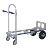 Carretilla de mano aluminio 2 posiciones con ruedas neumáticas - posición carro - vista de 3/4