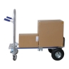 Carretilla de mano aluminio 2 posiciones con ruedas neumáticas - posición carro con cargas