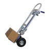 Carretilla de mano aluminio 2 posiciones con ruedas neumáticas - posición carretilla con carga