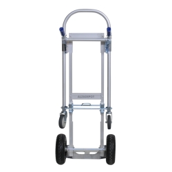 Carretilla de mano aluminio 2 posiciones con ruedas neumáticas - posición carretilla - vista trasera
