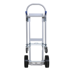 Carretilla de mano aluminio 2 posiciones con ruedas macizas - vista trasera
