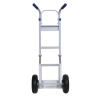 Carretilla de mano aluminio 200 kg con refuerzos ruedas neumáticas - vista trasera