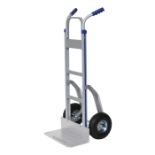 Carretilla de mano aluminio 200 kg con refuerzos ruedas neumáticas - vista de 3/4