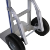 Carretilla de mano aluminio 200 Kg con refuerzos ruedas macizas - zoom en las barras de refuerzo