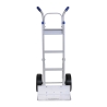 Carretilla de mano aluminio 200 Kg con refuerzos ruedas macizas - vista frontal