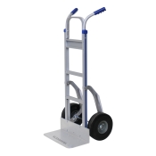 Carretilla de mano aluminio 200 Kg con refuerzos ruedas macizas - vista de 3/4