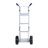 Carretilla de mano aluminio 200 Kg con refuerzos ruedas macizas - vista trasera