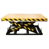 Mesa elevadora 2500kg 1830x1220mm - vista de perfil - posición más baja