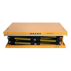 Mesa elevadora eléctrica Tijeras triples - 1000 kg - posición baja