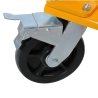 Grúa de taller de contrapeso rotativa 550kg - zoom en la rueda con freno