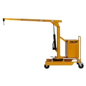 Grúa de taller de contrapeso rotativa 550kg - vista de perfil - brazo horizontal