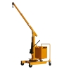 Grúa de taller de contrapeso rotativa 550kg - vista delantera de 3/4 - brazo elevado