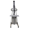 Apilador inox posicionador trabajo semi-eléctrico 150kg - vista frontal - plataforma medio-alta