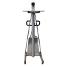 Apilador inox posicionador trabajo semi-eléctrico 150kg - vista frontal - plataforma alta