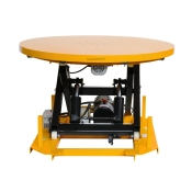 Mesa elevadora eléctrica con plataforma giratoria cerrada 2000 kg - posición alta