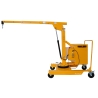 Vista lateral con brazo semi-plegado de la Grúa semi-eléctrica de taller Capacidad 550 kg