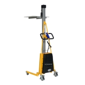 Vista en 3/4 del Apilador para puesto de trabajo 100 kg - 1700 mm - plataforma alta