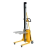 Vista trasera en 3/4 del Apilador para puesto de trabajo 100 kg - 1700 mm - plataforma media-alta