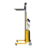Vista lateral del Apilador para puesto de trabajo 100 kg - 1700 mm - plataforma alta