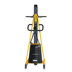 Vista frontal del Apilador para puesto de trabajo 250 kg - 1500 mm - plataforma alta